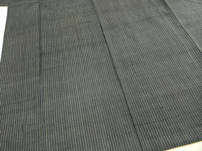 平和屋着物●上質な紬　縞　正絹　逸品　AABG4828fy