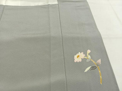 平和屋着物●京加賀友禅　百貫石峰　訪問着　草花文　暈し染め　正絹　逸品　AABG4836fy
