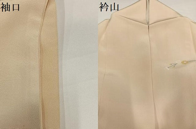平和屋着物●訪問着　友禅　作家物　草花文　正絹　逸品　AABG4841ph