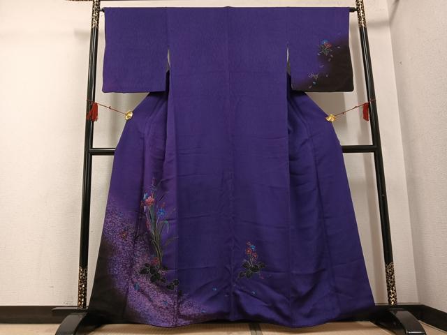 平和屋着物●訪問着　草花文　暈し染め　金彩　やまと誂製　正絹　逸品　AABG4844ph