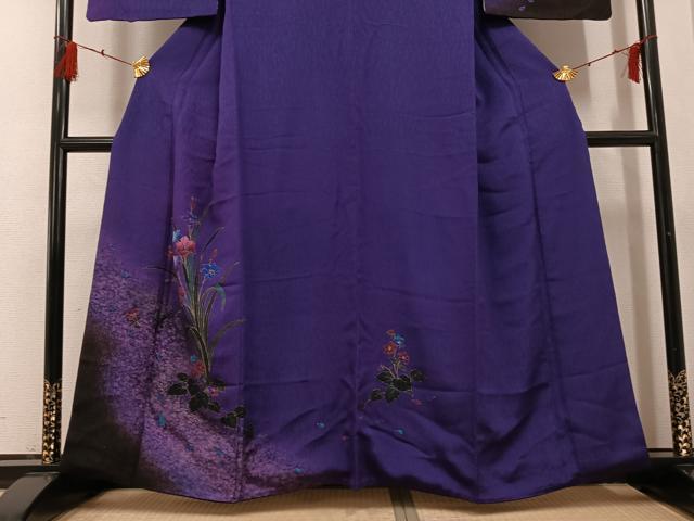 平和屋着物●訪問着　草花文　暈し染め　金彩　やまと誂製　正絹　逸品　AABG4844ph