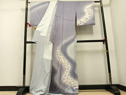 平和屋着物●訪問着　舞花文　暈し染め　正絹　逸品　AABG4845ph