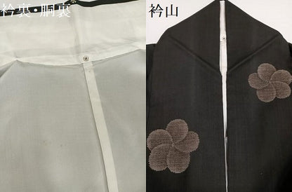平和屋着物●本場大島紬　カタス9マルキ　地空き　捻梅　正絹　逸品　AABG4850ph