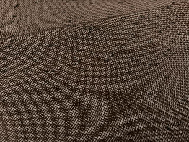 平和屋着物●上質な紬　色無地　煤竹色　正絹　逸品　AABG4854ph