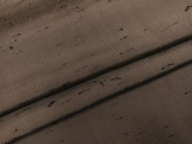 平和屋着物●上質な紬　色無地　煤竹色　正絹　逸品　AABG4854ph