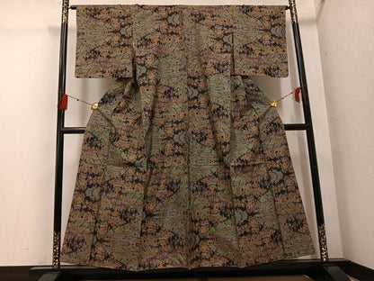 平和屋着物●本場大島紬　一元7マルキ　総絣　祇園祭　正絹　逸品　未使用　AABG4860ph