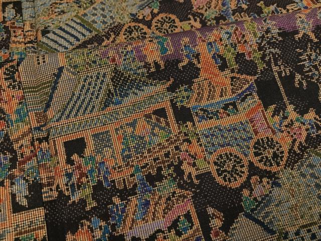 平和屋着物●本場大島紬　一元7マルキ　総絣　祇園祭　正絹　逸品　未使用　AABG4860ph