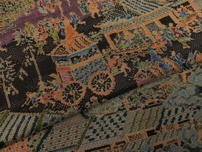 平和屋着物●本場大島紬　一元7マルキ　総絣　祇園祭　正絹　逸品　未使用　AABG4860ph