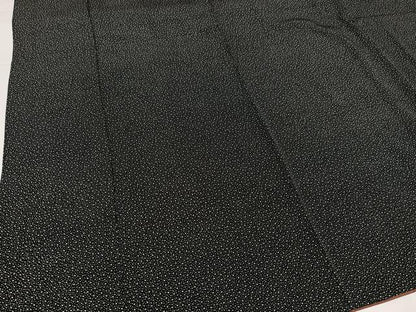 平和屋着物●江戸小紋　大小あられ　黒地　正絹　逸品　AABG4861ph