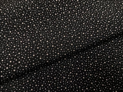平和屋着物●江戸小紋　大小あられ　黒地　正絹　逸品　AABG4861ph