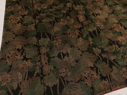 平和屋着物●本場大島紬　一元7マルキ　草花文　正絹　逸品　未使用　AABG4866ph