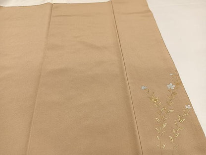 平和屋着物●訪問着　草花文　暈し染め　金銀彩　正絹　逸品　AABG4877ph