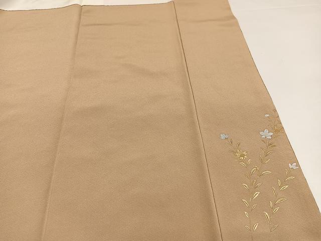 平和屋着物●訪問着　草花文　暈し染め　金銀彩　正絹　逸品　AABG4877ph