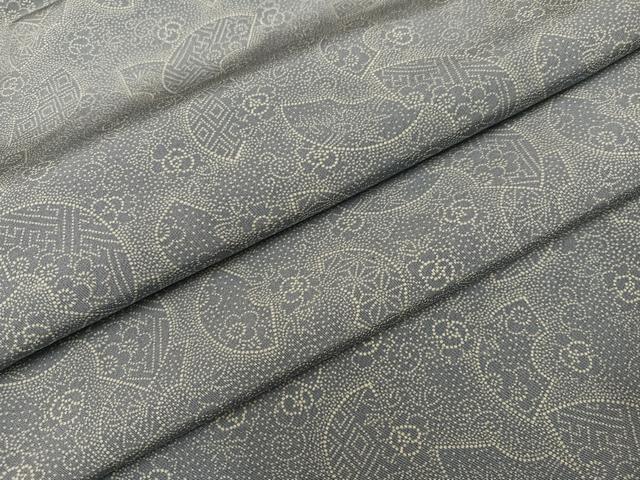 平和屋着物●江戸小紋　地紙花文　正絹　逸品　未使用　AABG4884ph
