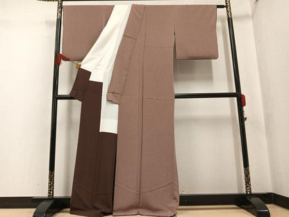 平和屋着物●江戸小紋　角通し　正絹　逸品　AABG4888ph