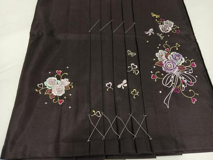 平和屋着物●女性　行灯袴　刺繍　舞花文　暈し染め　洗える着物　未使用　AABG4892ph