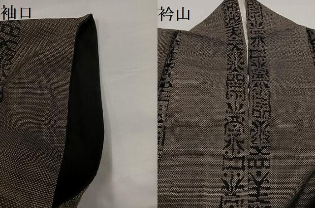 平和屋着物●本場大島紬　カタス7マルキ　間道　正絹　逸品　AABG4893ph