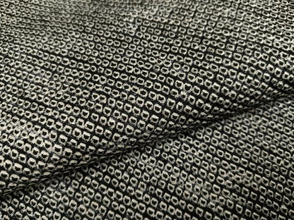 平和屋着物●大変加工の良い総絞り小紋　黒地　正絹　逸品　AABG4894ph