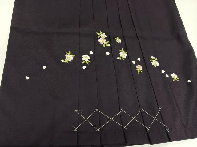 平和屋着物●女性　行灯袴　刺繍　舞桜文　暈し染め　金糸　洗える着物　未使用　AABG4902ph