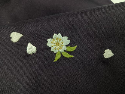 平和屋着物●女性　行灯袴　刺繍　舞桜文　暈し染め　金糸　洗える着物　未使用　AABG4902ph