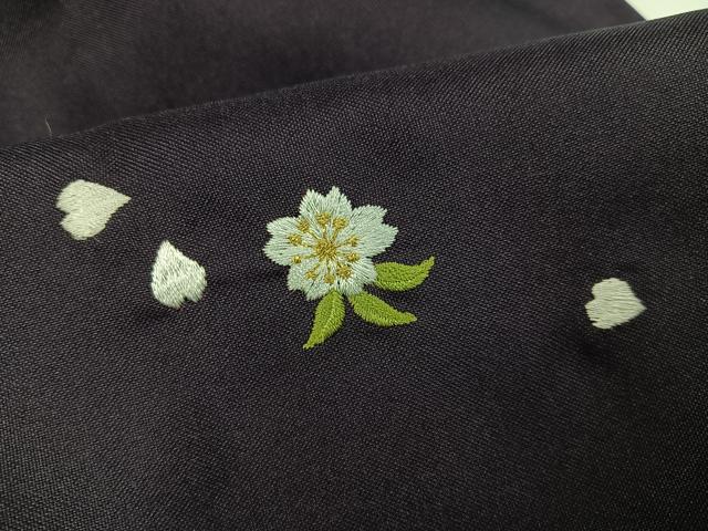 平和屋着物●女性　行灯袴　刺繍　舞桜文　暈し染め　金糸　洗える着物　未使用　AABG4902ph