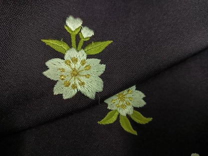 平和屋着物●女性　行灯袴　刺繍　舞桜文　暈し染め　金糸　洗える着物　未使用　AABG4902ph