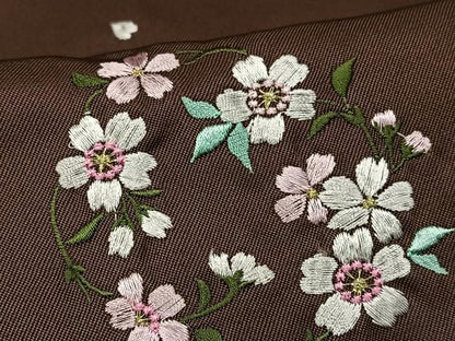 平和屋着物●女性　行灯袴　舞桜文　洗える着物　AABG4905ph