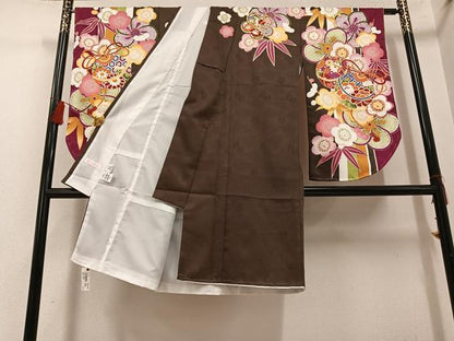 平和屋着物●平祐奈　小振袖　二尺袖　草花毬文　金彩　洗える着物　AABG4913ph