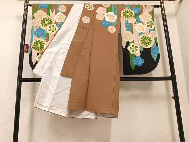 平和屋着物●美月　小振袖　二尺袖　梅　金彩　洗える着物　AABG4919ph