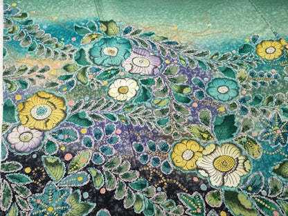 平和屋着物●訪問着　作家物　辻が花　花尽くし　暈し染め　正絹　逸品　AABG4922ck