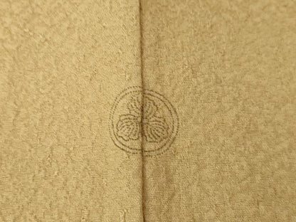 平和屋着物●上質な色無地　朽葉色　正絹　逸品　AABG4927ck