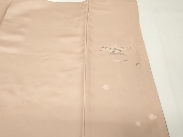 平和屋着物●訪問着　友禅　流水風景文　暈し染め　金彩　正絹　逸品　AABG4932ck