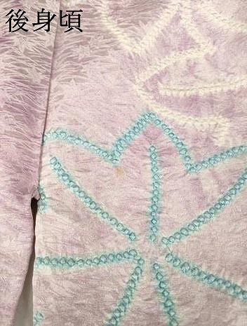 平和屋着物●上質な小紋　総絞り　楓　正絹　逸品　AABG4948ck