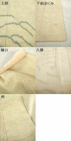 平和屋着物●訪問着　総絞り　立波文　高島屋扱い　正絹　逸品　AABG4959ck