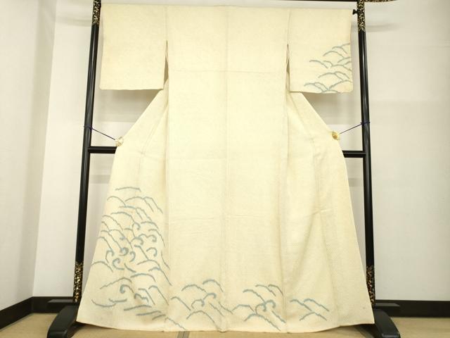 平和屋着物●訪問着　総絞り　立波文　高島屋扱い　正絹　逸品　AABG4959ck