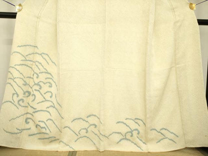 平和屋着物●訪問着　総絞り　立波文　高島屋扱い　正絹　逸品　AABG4959ck