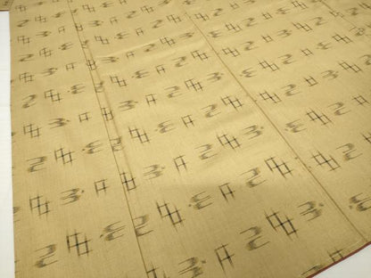 平和屋着物●本場琉球絣　紬　飛鳥文　正絹　逸品　AABG4963ck