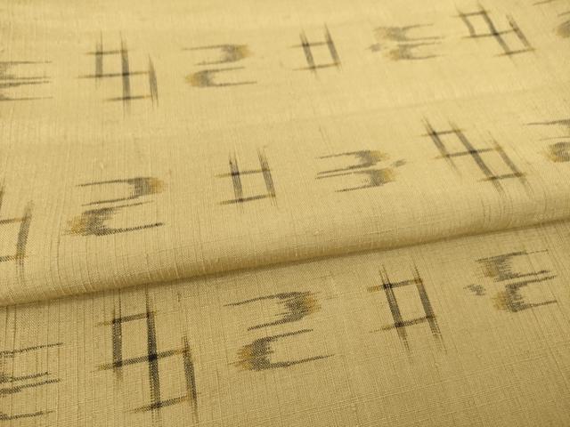 平和屋着物●本場琉球絣　紬　飛鳥文　正絹　逸品　AABG4963ck
