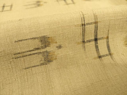 平和屋着物●本場琉球絣　紬　飛鳥文　正絹　逸品　AABG4963ck