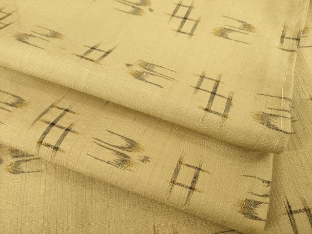平和屋着物●本場琉球絣　紬　飛鳥文　正絹　逸品　AABG4963ck