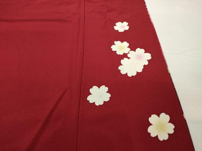 平和屋着物●豪華振袖　駒刺繍　御所車花文　暈し染め　金彩　金通し地　正絹　逸品　AABG4967ck