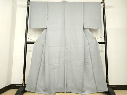 平和屋着物●上質な色無地　煤色　正絹　逸品　AABG4968ck