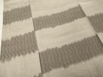 平和屋着物●お召　訪問着　横段文　正絹　逸品　AABG4973ck