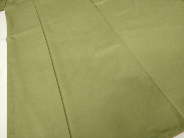 平和屋着物●上質な紬　色無地　梅松色　正絹　逸品　AABG4980ck