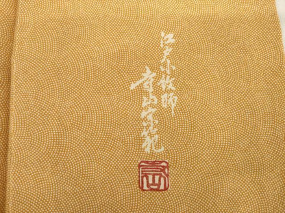 平和屋着物●江戸小紋師　寺山景範　江戸小紋　鮫小紋柄　高島屋扱い　正絹　逸品　AABG4981ck