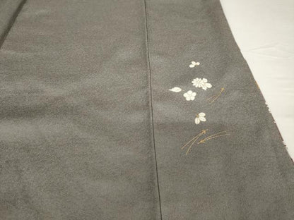 平和屋着物●豪華色留袖　駒刺繍　雪輪松文　梅　暈し染め　金彩　正絹　逸品　AABG4983ck