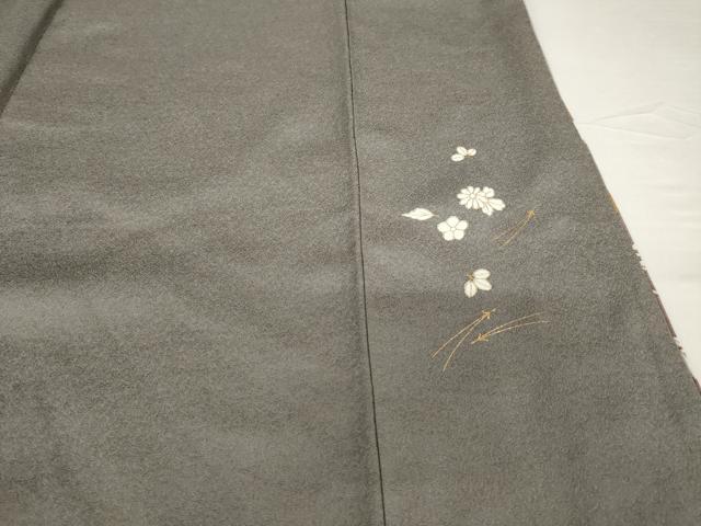 平和屋着物●豪華色留袖　駒刺繍　雪輪松文　梅　暈し染め　金彩　正絹　逸品　AABG4983ck