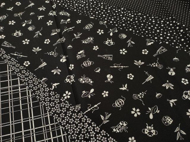 平和屋着物●京型友禅作家　岡部睦美　訪問着　玩具文　黒地　正絹　逸品　AABG4987ck