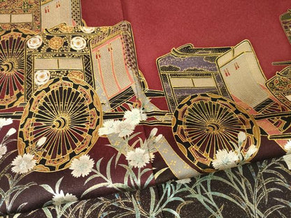 平和屋着物●TOKI志すい キモノモードオリジナルブランド　訪問着　御所車花文　暈し染め　金彩　正絹　逸品　AABG4988ck