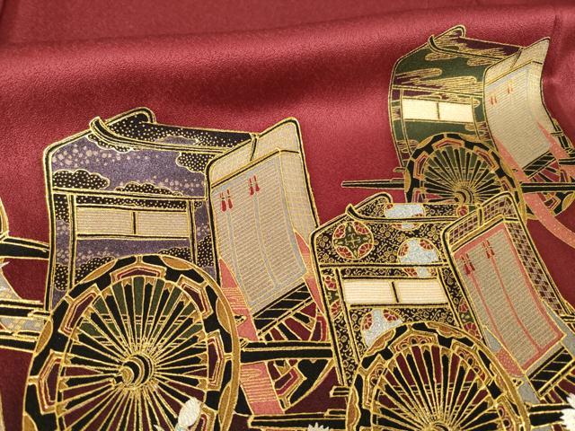 平和屋着物●TOKI志すい キモノモードオリジナルブランド　訪問着　御所車花文　暈し染め　金彩　正絹　逸品　AABG4988ck